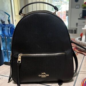 Coach Black Leather Dome Backpack
